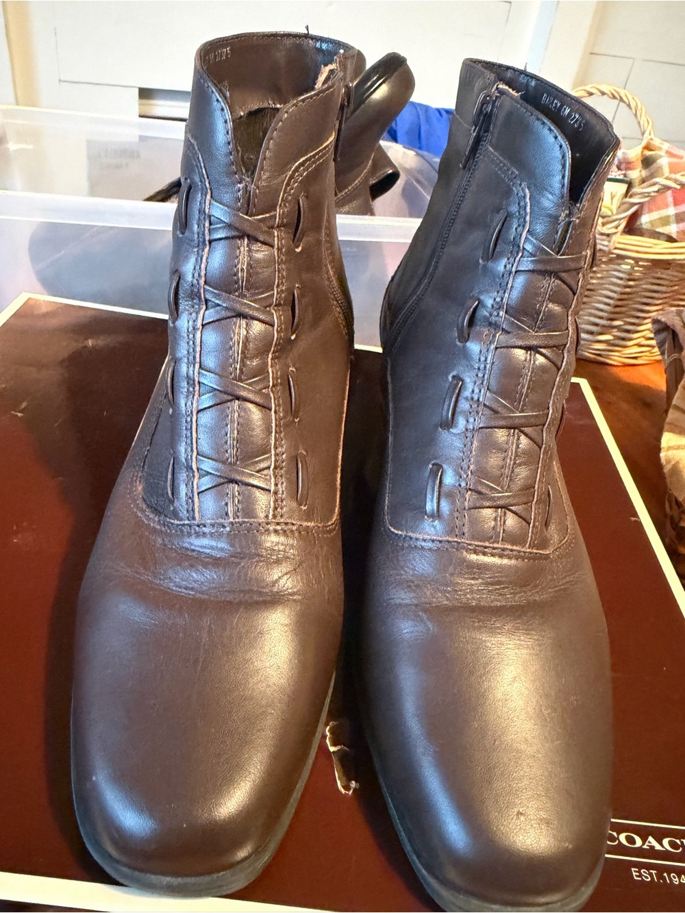 Classic Elements Dark Brown Women's Heeled Ankle Boots